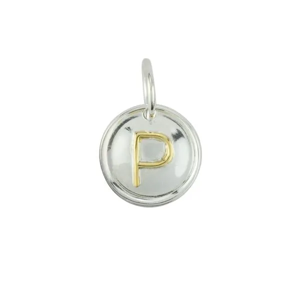 Two Tone Letter Charm