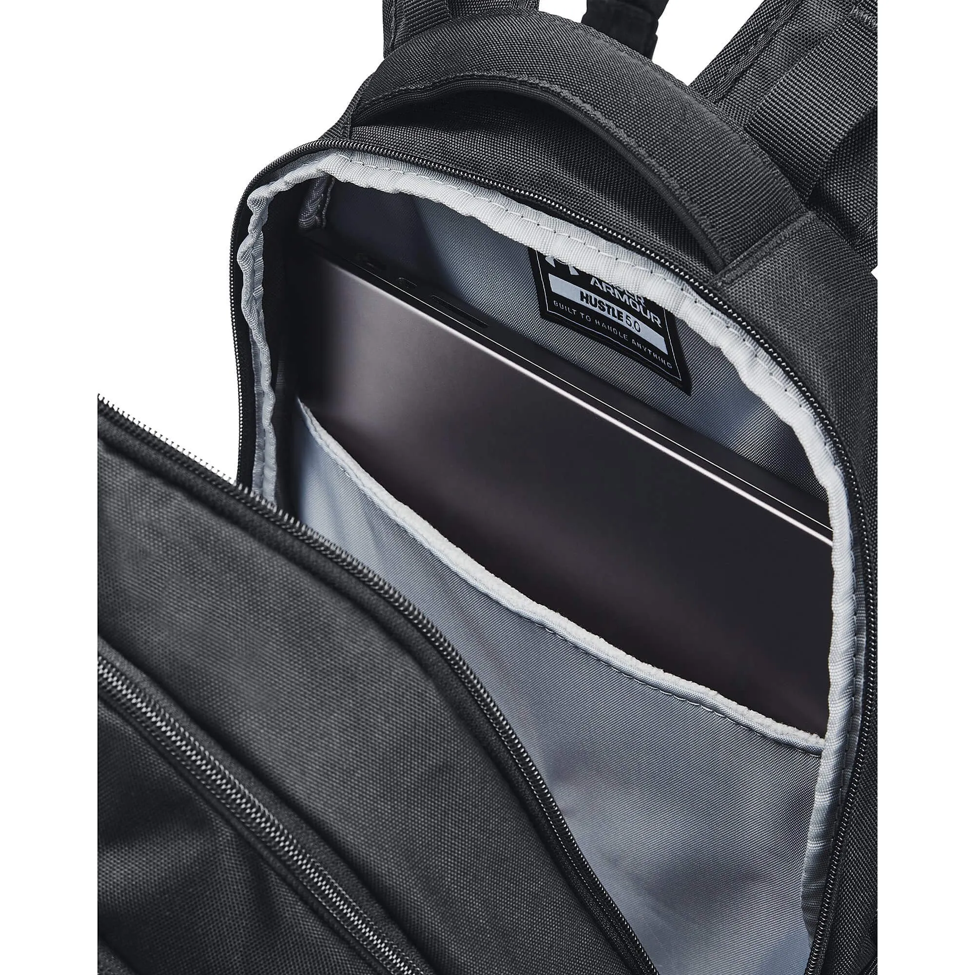Under Armour UA Hustle 5.0 Backpack - Black/Black Medium Heather