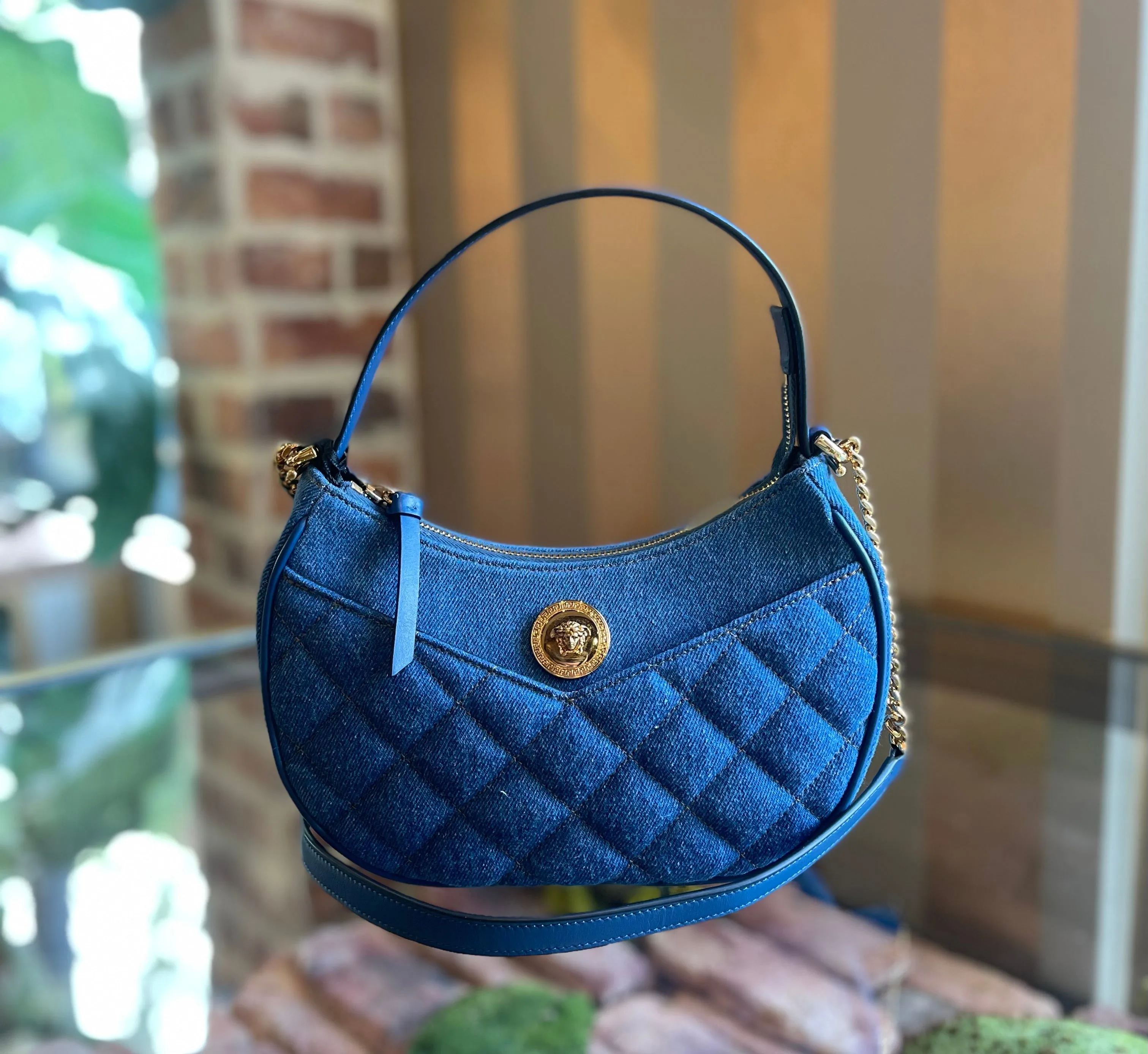 VERSACE La Medusa Denim Halfmoon Two Way TS3720