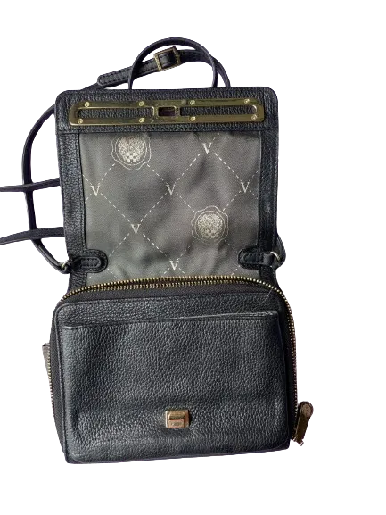 Vince Camuto Black Leather Crossbody Wallet