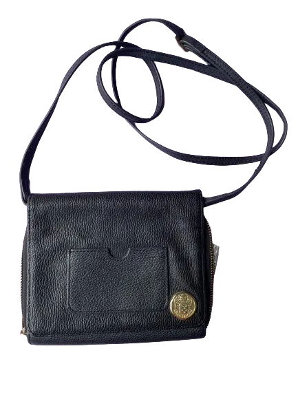 Vince Camuto Black Leather Crossbody Wallet