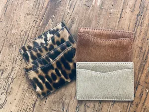 W. Kleinberg Hair Calf Card Case