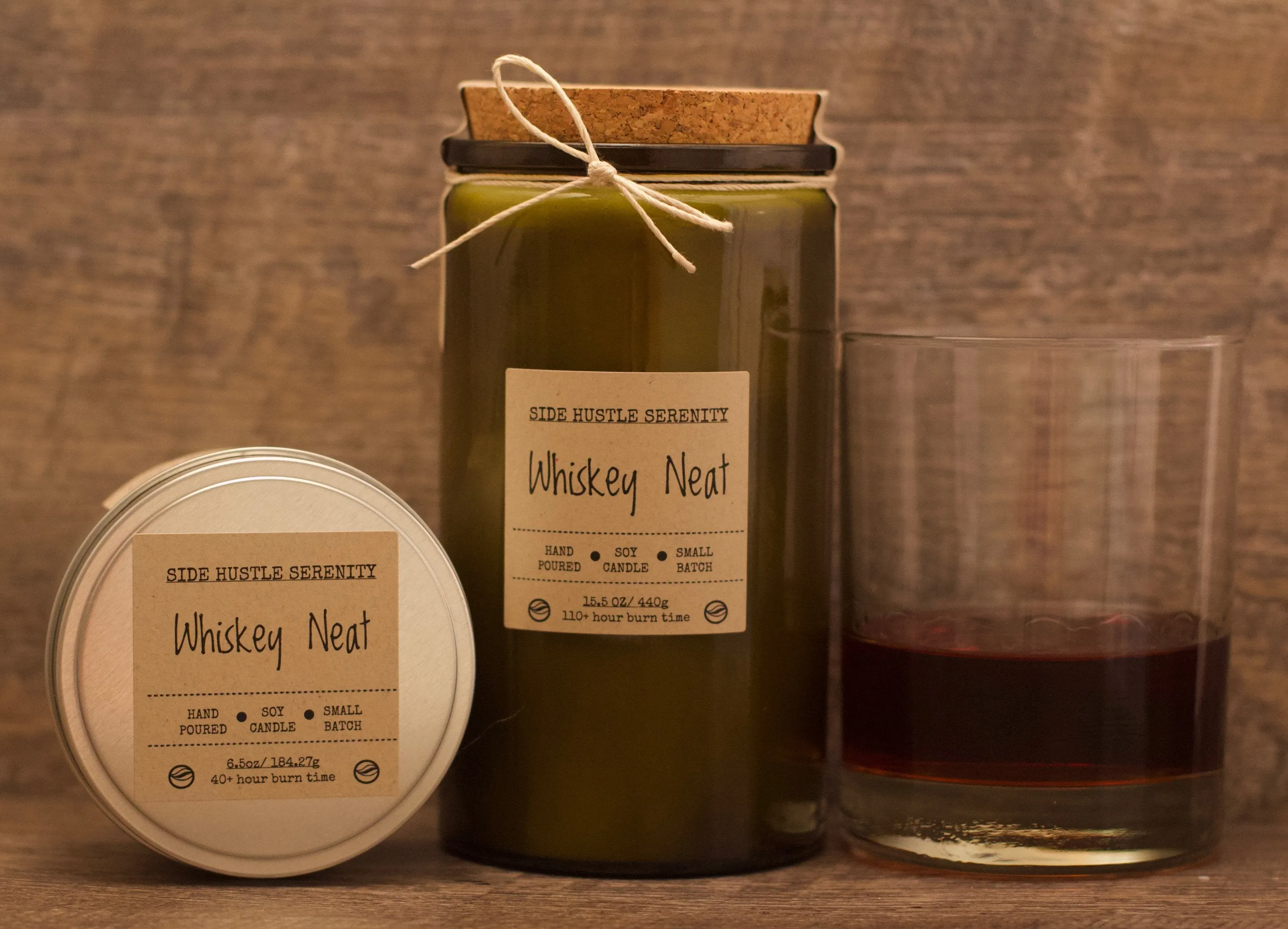 Whiskey Neat | Scented Soy Candle | 6.5oz