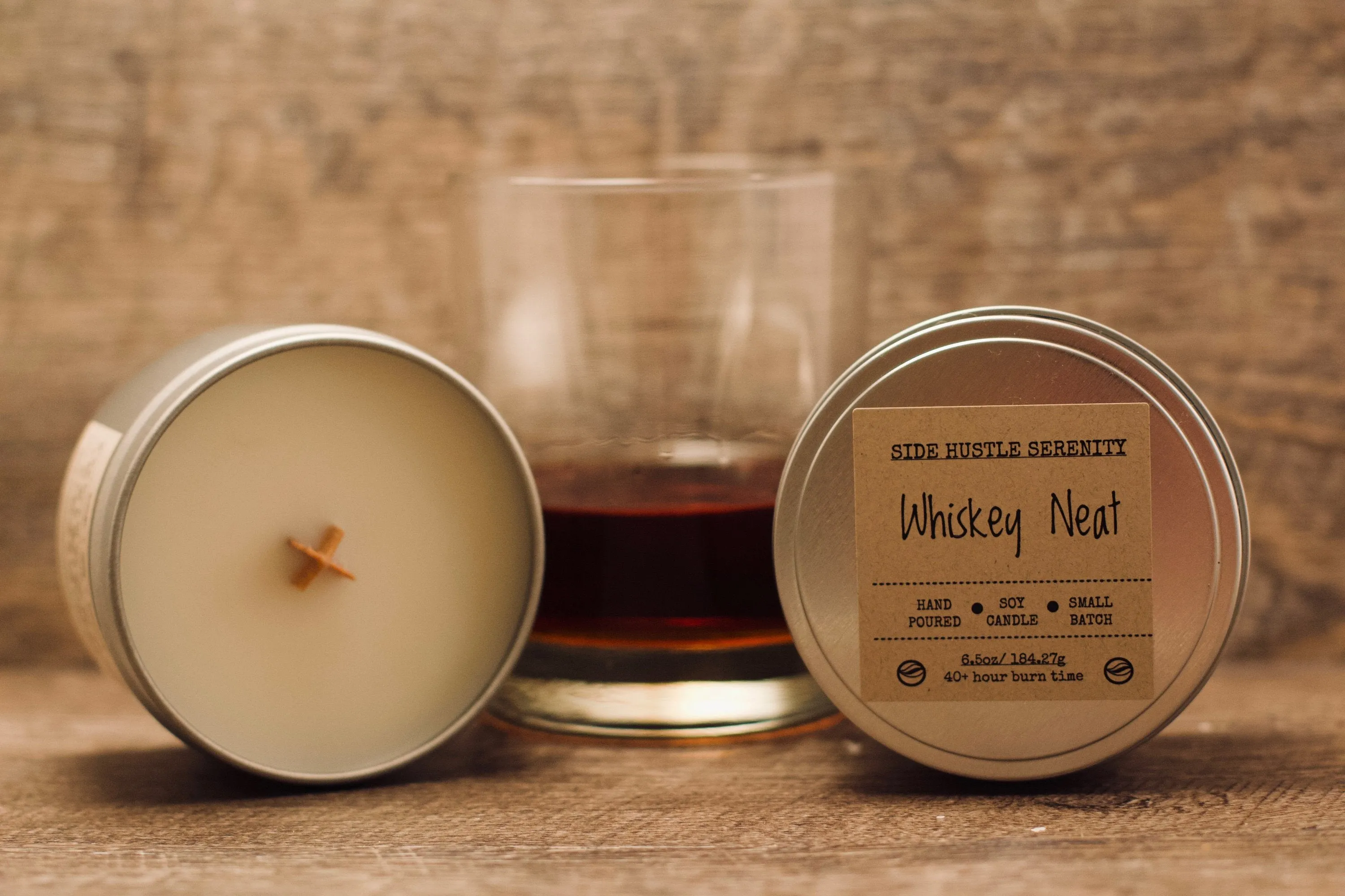 Whiskey Neat | Scented Soy Candle | 6.5oz