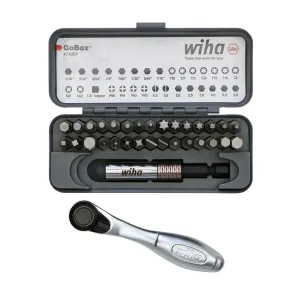 Wiha 32 Piece GoBox Standard Bit Set with Mini Ratchet