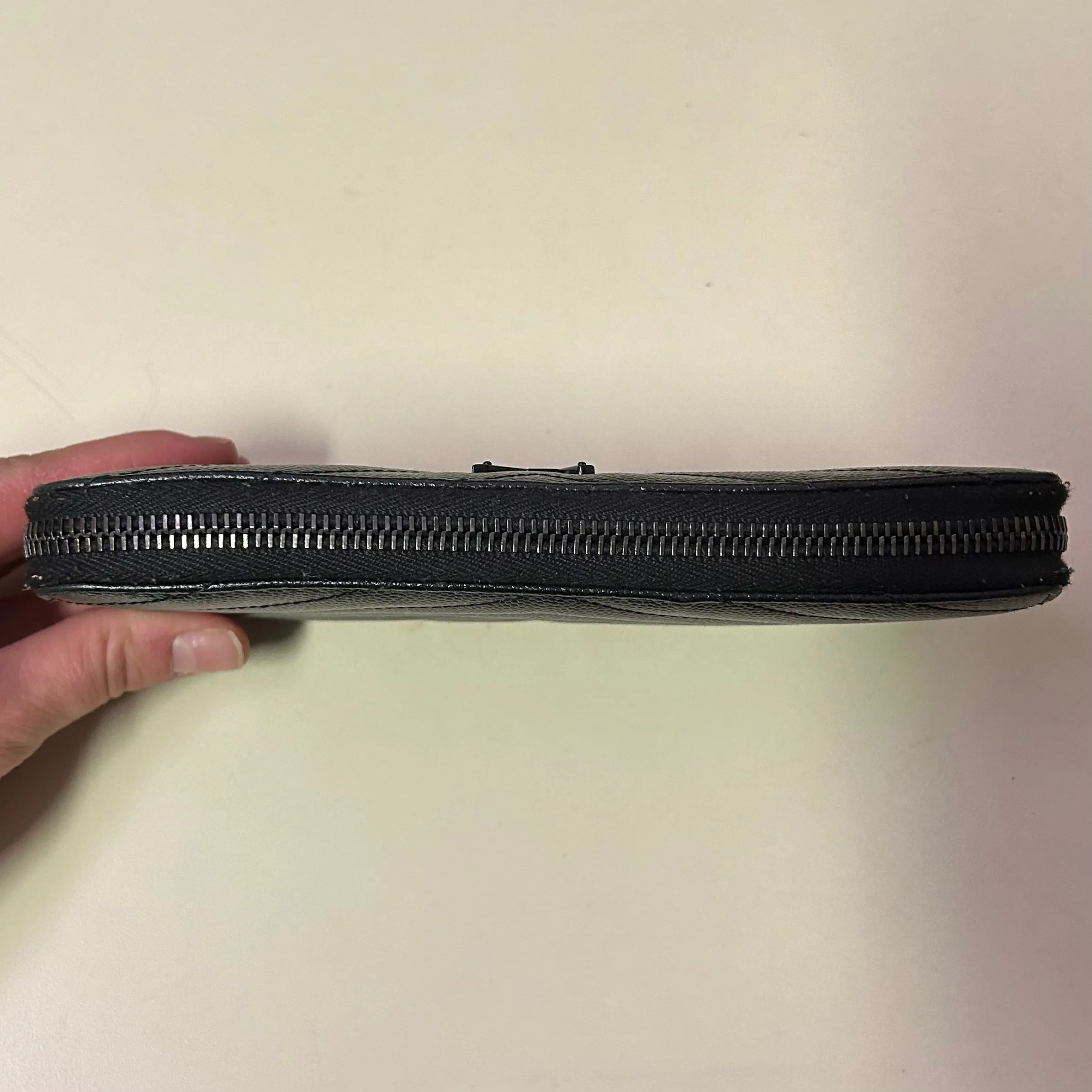 YSL Quilted Zippy Wallet