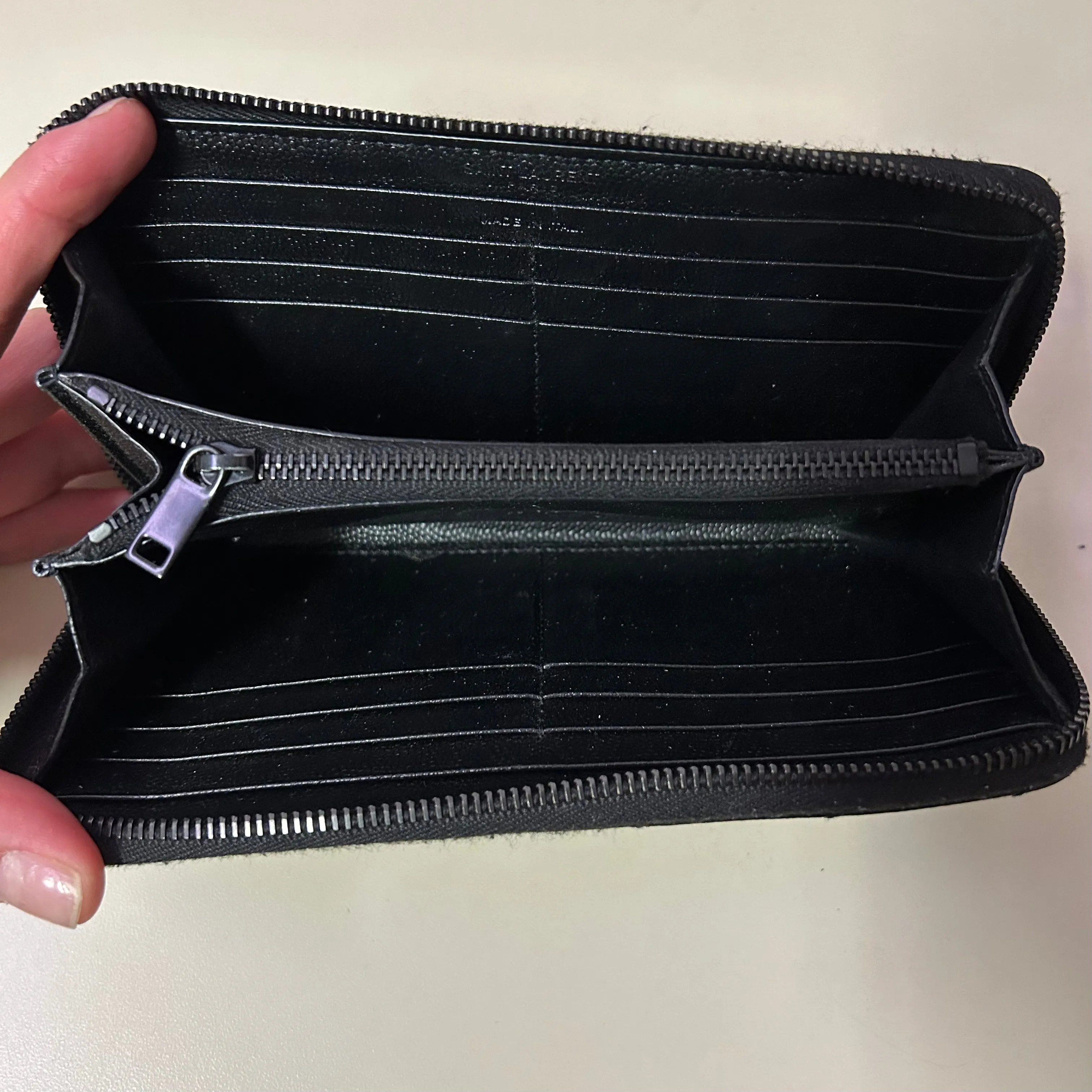 YSL Quilted Zippy Wallet