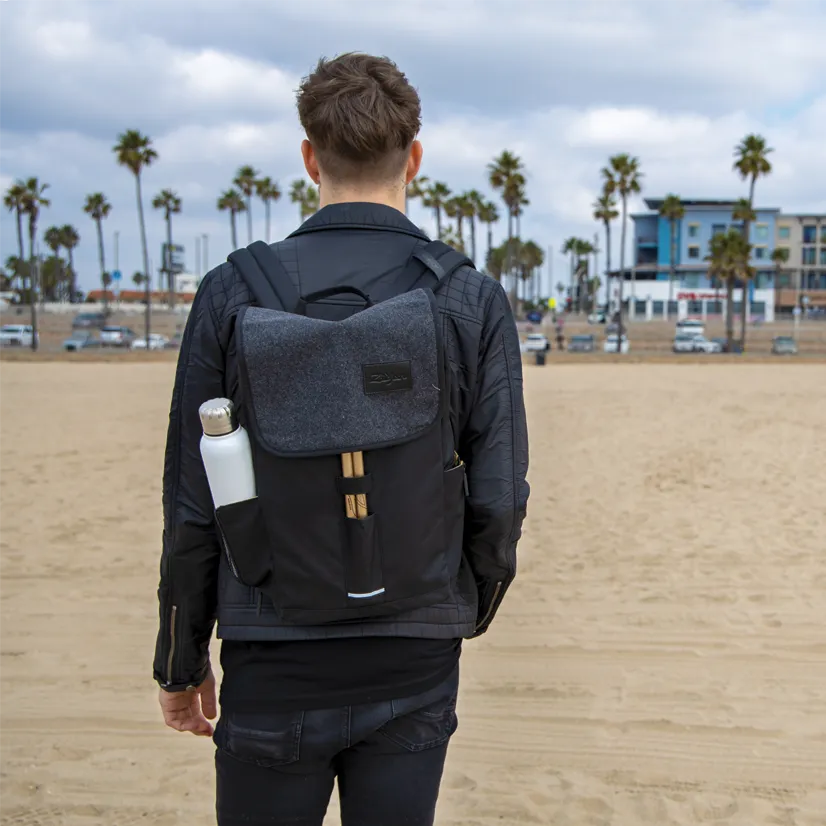 Zildjian Gray Flap Black Laptop Backpack