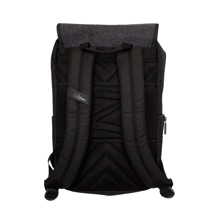 Zildjian Gray Flap Black Laptop Backpack