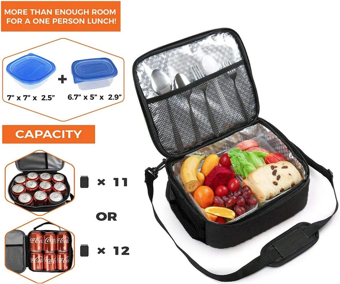 ZM-YOUTOO Insulated Lunch Bag - Reusable Lunch Box - Insulated Lunch Container Cooler Bag for Men&Women Office Work Picnic Hiking