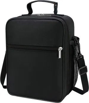 ZM-YOUTOO Insulated Lunch Bag - Reusable Lunch Box - Insulated Lunch Container Cooler Bag for Women&Men Office Work Picnic Hiking (Black)