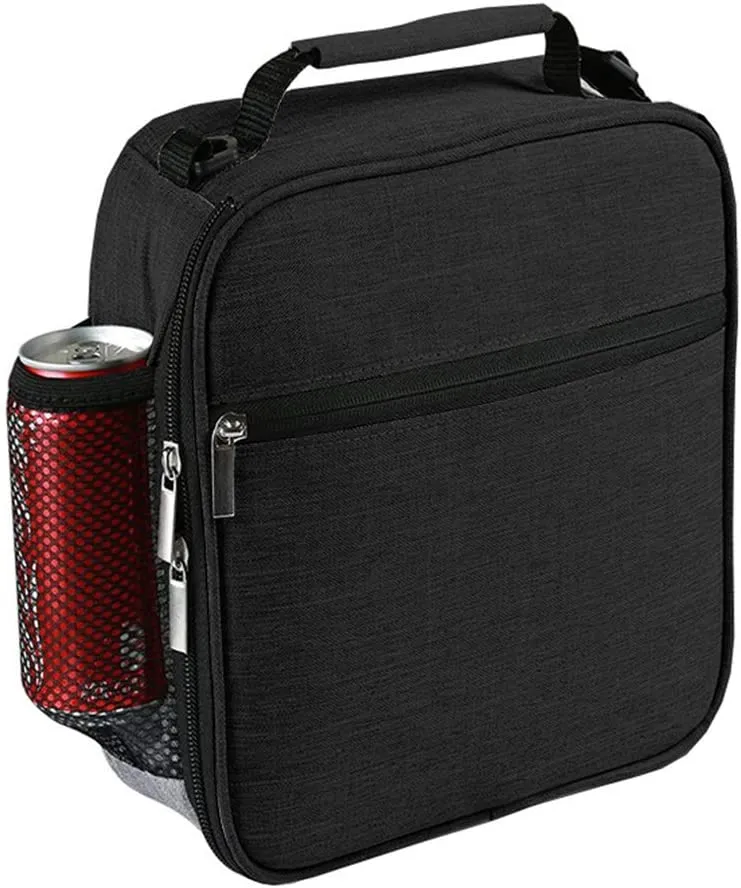 ZM-YOUTOO Insulated Lunch Bag - Reusable Lunch Box - Insulated Lunch Container Cooler Bag for Women&Men Office Work Picnic Hiking (Black)