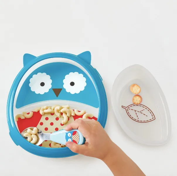 Zoo Smart Serve Plate & Bowl - Owl